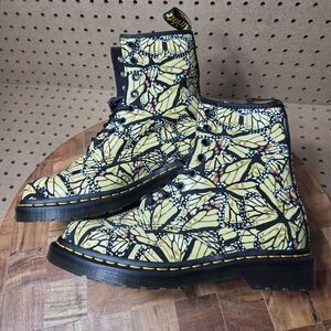 Size 8 - Womens Dr. Martens 1460 8-Eye Boot Butterfly Yellow Boots Shoes New